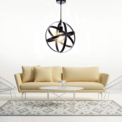 Black round pendant light | Living room, hallway, kitchen and bedroom lighting