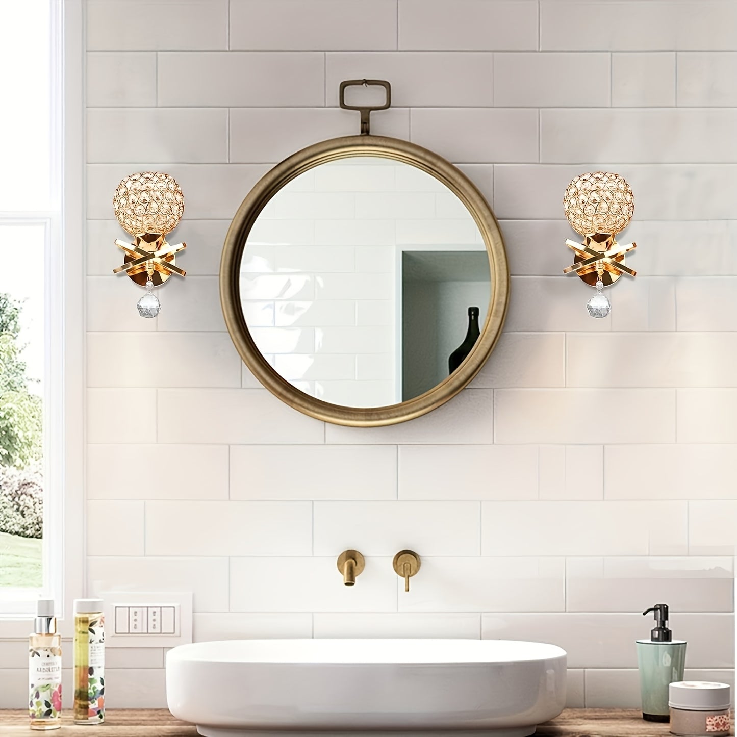 Modern semi-flush wall lamp for bedroom, living room and bathroom