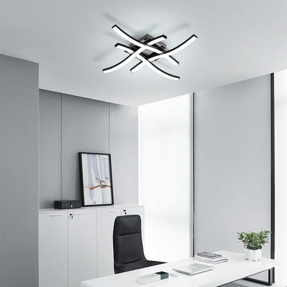Modern LED wave ceiling light for living rooms, bedrooms and kitchens