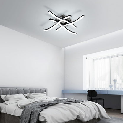 Modern LED wave ceiling light for living rooms, bedrooms and kitchens