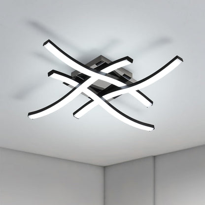 Modern LED wave ceiling light for living rooms, bedrooms and kitchens