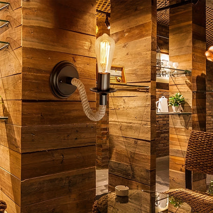 Vintage wall lamp with industrial style for lofts, hallways and bedside areas