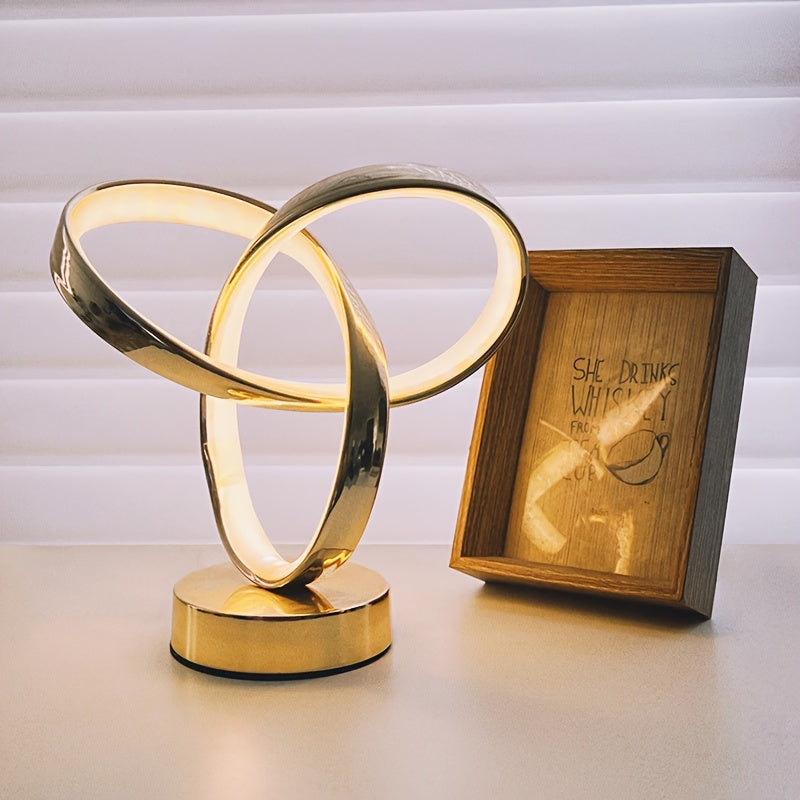 Modern desk lamp with dimmable strip for office or bedside