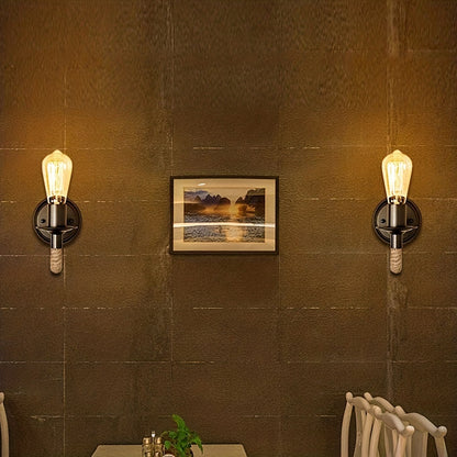 Vintage wall lamp with industrial style for lofts, hallways and bedside areas