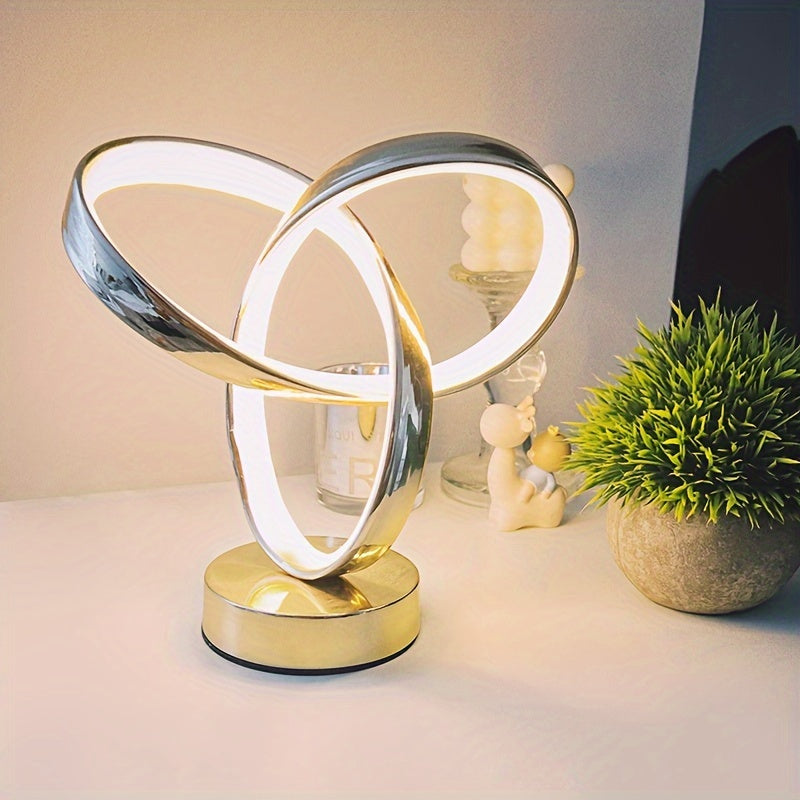 Modern desk lamp with dimmable strip for office or bedside