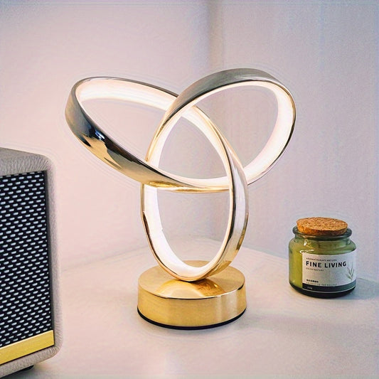 Modern desk lamp with dimmable strip for office or bedside